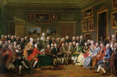 La prima lettura da Mme Geoffrin della tragedia di Voltaire 